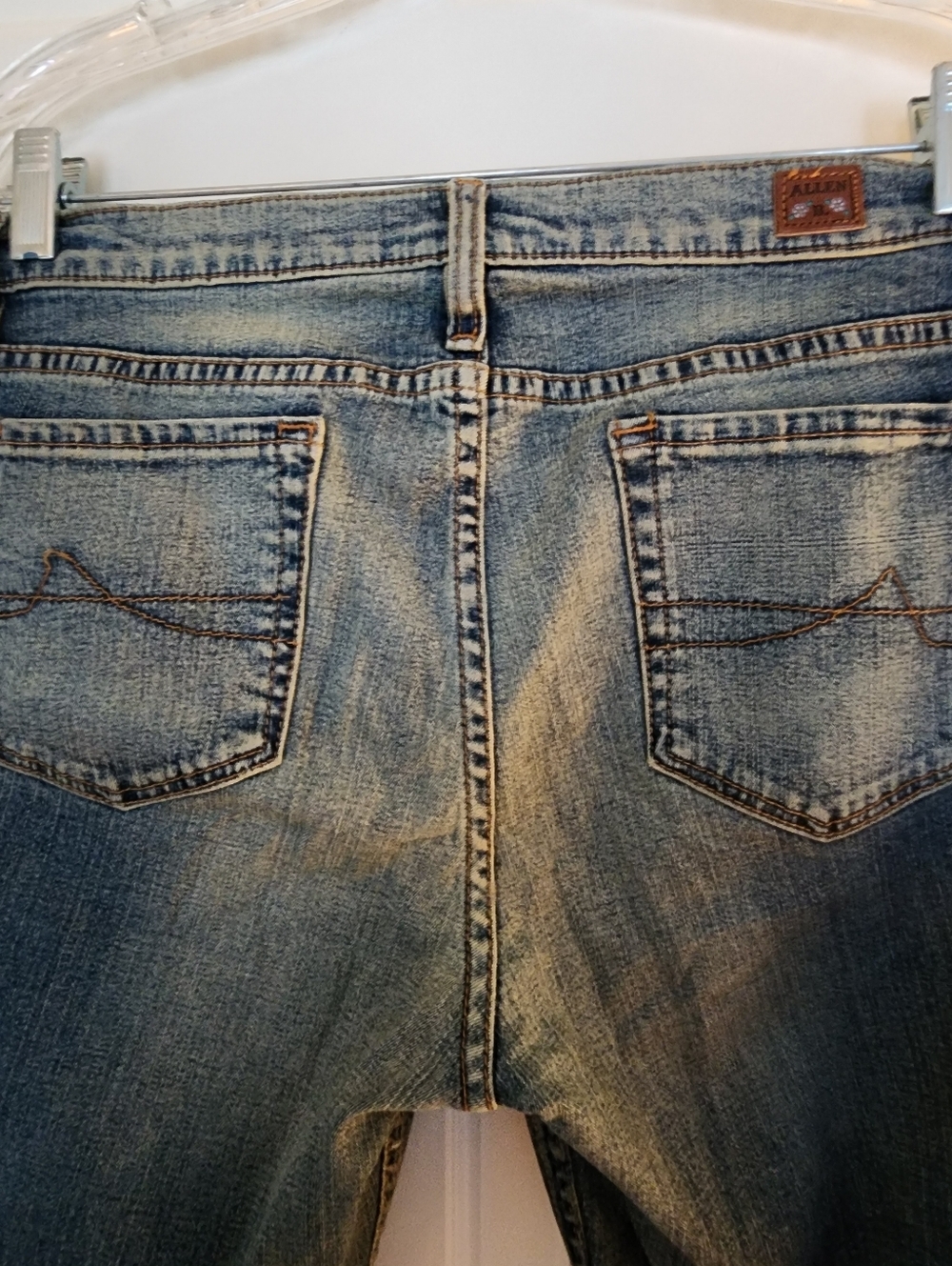Allen B Low Rise Flare Jeans Floral Velvet Bell Bottom Festival Size 31 Hippie - Picture 5 of 16